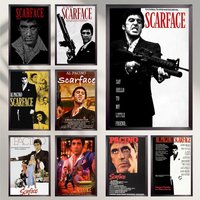 Movie S-Scarface Poster HD Versatile Waterproof Wall Decor Self Adhesive Perfect for Any Room & Ideal Gift
