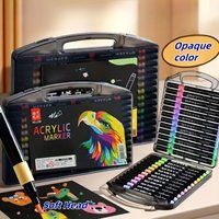 12-36 Colors Acrylic Paint Pens Markers Brush Tip Paint Markers For Rock Painting Wood Canvas Stone,Christmas Gift DIY Crafts