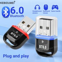USB Bluetooth 6.0 Adapter Bluetooth 5.4 Dongle for PC Windows 11/10/8.1 Bluetooth Receiver & Transmitter for Keyboard/Mouse