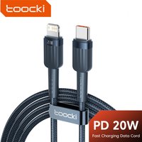 Toocki 2.4A USB C to iP Cable for iPhone 14 13 12 Pro Max Quick Charge Fast Charging Lighting iPhone Cable for iPad Air Airpods
