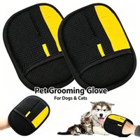 Double-Sided Electrostatic Pet Hair Remover Glove - Reusable Cat Dog Brush for Sofa Carpet Clothes Lint Cleaning