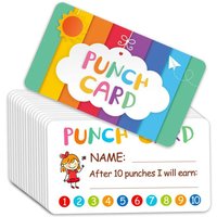 50/100/200Pcs Punch Cards Reward Incentive Card for Classroom Teachers School Student Behavior Motivation Decoration