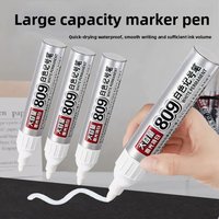 Refillable White Marker Pen Large Capacity Water Based Ink Waterproof Fade Proof Highlighter for Industrial Logistics