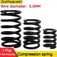 65MN Strong Spring Steel Pressure Compression Spring Shock Absorption Return Spring, WireDiameter 5.0mm, Od:30-68 mm, L:30-150mm
