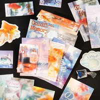 30sheets Illusion Cache Memory Series Kawaii Ins Japanese Style Stickers Material Pack DIY Scrapbook Aesthetic Supplies
