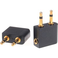 2/5PCS 3.5mm Plug Adaptor Jack Audio Headphone Converter Adapter Headset Connector 3.5mm for Airline Airplane Travel Earphone
