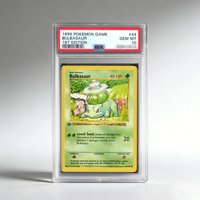 DIY PTCG Rating Card Single Card 1999 GAME BULBASAUR 1ST EDITION 44/102 Collection Card 10Points Rating Card Anime Card Toy