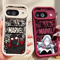 S-spider Maan Marvel Cover For Google Pixel 10 9A 9 8A 8 7A 7 Pro XL Eyes Ladder Lanyard Soft Cool Funda Capa Phone Case