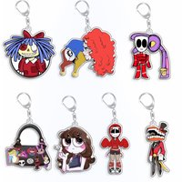 For The Amazing Digital Circus Pomni Caine Rachael Gangle Jax Acrylic Selfmade Cute Cartoon Anime Keychain Pendant Toy Gift 5cm