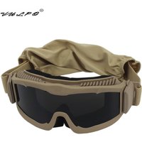 VULPO Tactical Goggles Airsoft Paintball Shooting Goggles Windproof Anti Fog Glasses Hiking Mountaineering Glasses