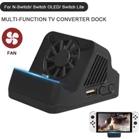 2026 NEW For NS Switch Portable Multifunction TV Projector Charging Dock With Cooling Fan USB 3.0 Port For Switch OLED Console
