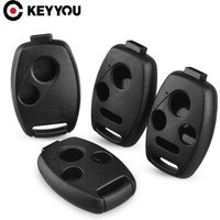 KEYYOU 2/3/4 Buttons No Blade Remote Key Shell Fob Case For Honda Fit CRV Civic 2009 Insight Ridgeline HRV Jazz ACCORD jazz