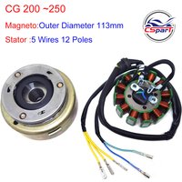 Magneto Flywheel Stator 12 Poles CG 125CC ~250CC Lifan ZongShen Taotao SunL Kazuma Dirt Pit Bike ATV Quad Parts