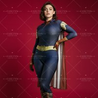 New Female Homelander Cosplay Costume for Women Full Body Zentai Bodysuit with Detachable Cape Halloween Comic Con Movie Outfit