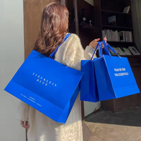 500pcs/Lot Custom Logo Heavy Duty Small Medium Large Tote Shopping Boutique Gift Paper Bag