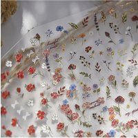 1pcs 5D Gold Edges Orange Red Rose Floral Bow Metal Nail Art Sticker Nail Charms Stickers Self Adhesive Nails Decorations Decals