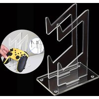 1PC Double-deck Game Controller Holder Acrylic Storage Rack Game Controller Bracket Mount Accessories Gaming Headset Holder