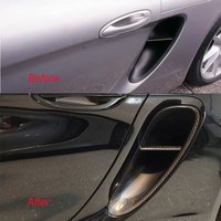 Dry Carbon Fiber Fenders Trim Side Air Vent Scoop Cover for Porsche BOXSTER 981 Cayman 2013-2016 Car Accessories