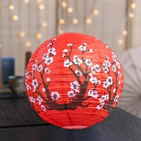 Luminous Chinese Mid Autumn Lantern Traditional Portable Festival Antique Lantern Good Luck Hanging Round Paper Lantern
