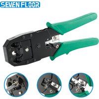 RJ45 RJ11 Crimping Tool 3-in-1 Network Crimper Cutter Stripper Plier for 6P 8P RJ12 Ethernet LAN Cable