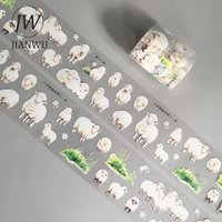 JIANWU Animal Diary Series Vintage Cute Cat and Dog Landscape Material Collage PET Tape Creative DIY Journal Stationery