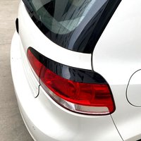 Car Rear Headlight Eyebrow Cover Trim Head Light Lamp Sticker For 2009-2012 Golf 6 MK6
