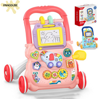 PANGDUBE Musical Baby Walker with Artboard Toy Baby Activities Learning Walking Toys Wallkers for Baby Assisted Walking