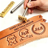 M8 Logo Custom Leather Stamp Personalized Design Brass Hot Branding Iron Embosser for Wood Cake Bread Baking Craft DIY Tool