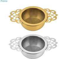 โDouble-layer Fine Mesh Tea Strainer Stainless Steel Filter Sieve Teaware Lace Tea Drain Useful Tea Infusers Kitchen Accessories