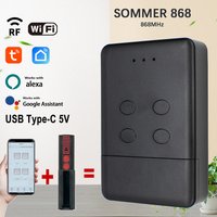 SOMMER 868 Tuya WIFI Smart Garage Door Gate Opener RF Bridge Smartlife App Remote Control & 868MHz Handheld Transmitter