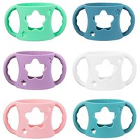 Silicone Baby Bottle Cover Soft Elastic Anti-Slip Baby Bottle Handle Wide-Neck Easy to Grip Bottle Holder for Dr Brown Bottles