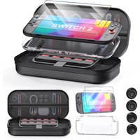Carrying Case for Nintendo Switch 2,Case suit with 2 Screen Protector,Protective Case, 2 Case for Joy-Con and 4 Thumb Grip Caps