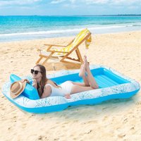 New PVC Inflatable Spray Water Floating Bed Adult Sun Tanning Pool Float Land Water Dual Use Water Lounge Raft