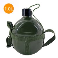Outdoor Military Canteen Bottle Camping Hiking Backpacking Survival Water Bottle Kettle with Cover Large Capacity Water Bottle