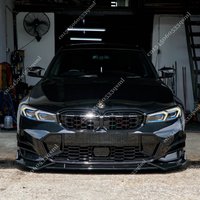 For BMW 3 Series G20 G21 LCI M-Sport Car Front Bumper Lip Splitter Bodykit Spoiler ABS 320i 325i 330i 320d M340i 2022 2023 2024