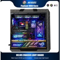 MOD PC Case Panel RGB Lighting Board Backplate For Asus ROG Strix Helios Case,Support M/B SYNC,5V ARGB UV Mirror Customization