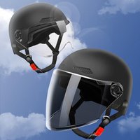 Halbhelm für Erwachsene mit Schutzbrille für Motorrad und Fahrrad – Cartoon-Design, 3C-zertifiziert für Männer und Frauen.