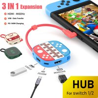3IN1 For Switch 2 Portable Docking Station with 4K60Hz HDMI USB 3.0 Port & PD Charging for Nintendo Switch2 TV Screen Expansion