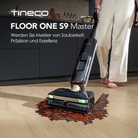 Tineco Floor ONE S9 Master wet-and-dry vacuum cleaner, StreakFree squeegee, ThermoBlast technology, hot-water mopping, 9.9 cm ultra-flat housing, 23kPa, FlashDry self-cleaning, 150° green DustReveal