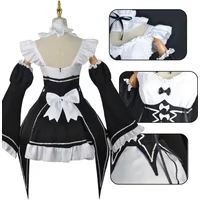 Anime Ram Rem Lolita Meid Cosplay Re Leven In Een Andere Wereld dan Nul Kostuums Vrouwen Loli Jurk Halloween Feestpak