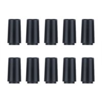 10 Pcs Pure Black Golf Ferrules 0.355 Size Plastic 9.2*24.5*13.4mm Fit For Irons Shaft Replacement Golf Club Ferrule Accessories