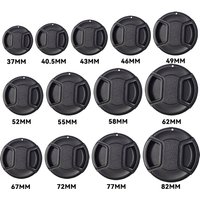 Camera Lens Cap High-quality 37mm 40.5mm 43mm 46mm 49mm 52mm 55mm 58mm 62mm 67mm 72mm 77mm 82mm Snap on Front Len Cap For Camera
