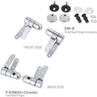 Stainless Steel Toilet Seat Hinge Universal Adjustable Replacement Flush Toilet Cover Mounting Connector Bathroom Accessories