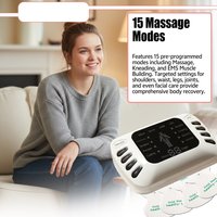 Tens Muscle Stimulator, Ems Low-Frequency Massage Device, a Rechargeable Massager with 8 Adjustable Modes and 50 Intensity Settings, Featuring Timing Function, Mode Adjustment, Intensity Adjustment,