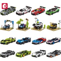 SEMBO Sports Car Building Blocks MOC Racing Vehicle Models Off-Road Assembly Bricks Car Construction Set for Boys Toy Kids Gifts