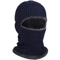 Fleece-Lined Knit Beanie Hat with Earflaps Street Style Cap for Outdoor Cycling, Warm Hat