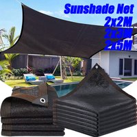 2×2m,2×3m,2×5m Extra-Large Black Sunshade Net with Grommets - HDPE Mesh Fabric for Greenhouses, Patios, Plants, Gazebos Porches
