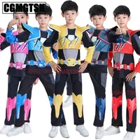CGMGTSN Kids Mini Force X Cosplay Costume VOLT SAMI LUSI MAX Role play Top and Pants Suit for Boys Halloween Child Clothes
