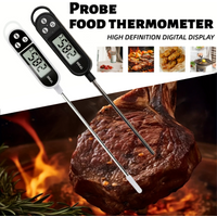1/2pcs Digital Food Thermometer with LCD Display Meat Temperature Safety Plastic Probe for Home Cooking BBQ Use Kitchen Gadgets