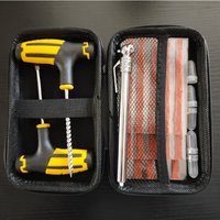 AliExpress NONE Complete Tyre Repair Kit With Tyre Pressure Pen Storage Bag Plug Strips Tools For Car Motorcycle Bike Emergency Roadside Fix